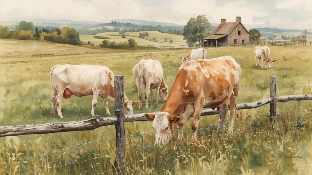A calm pastoral landscape